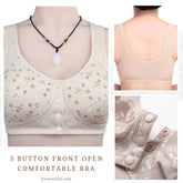 Front button open bra